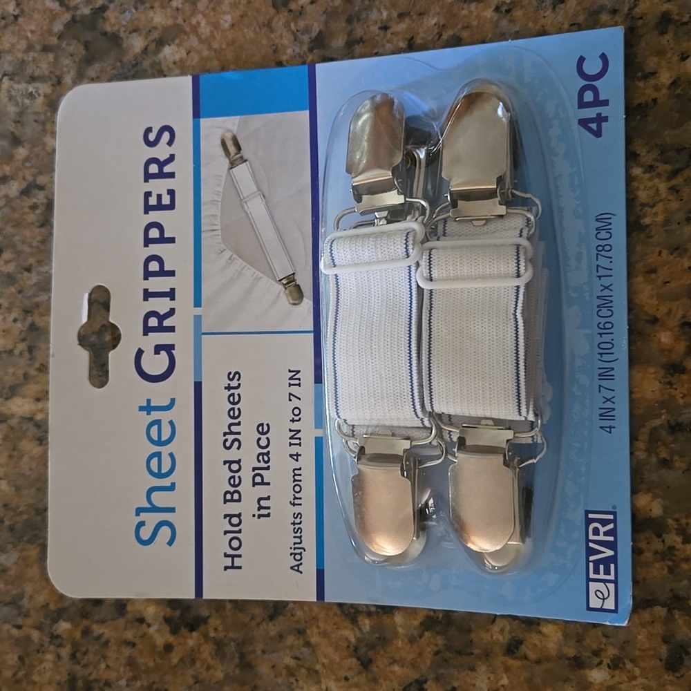 Sheet Grippers - Metal Sheet Straps with Adjustable Adjustable Elastic Fasteners
